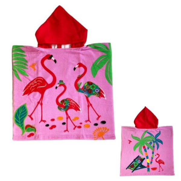 Le-Comptoir-De-La-Plage-paidiki-poncho-thalassis-flamingo-roz-1
