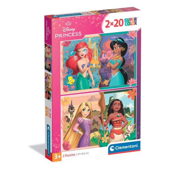 Clementoni Παιδικό Παζλ Super Color Disney Princess 2x20 τμχ