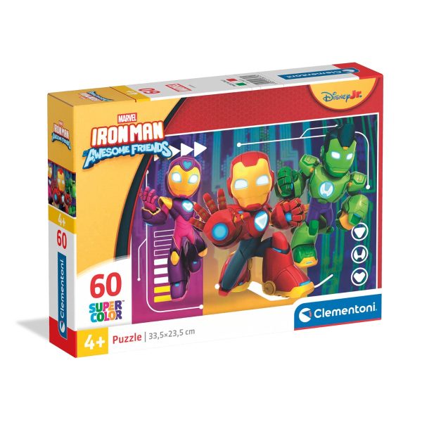 Clementoni Παιδικό Παζλ Super Color Marvel Iron Man and His Awesome Friends 60 τμχ